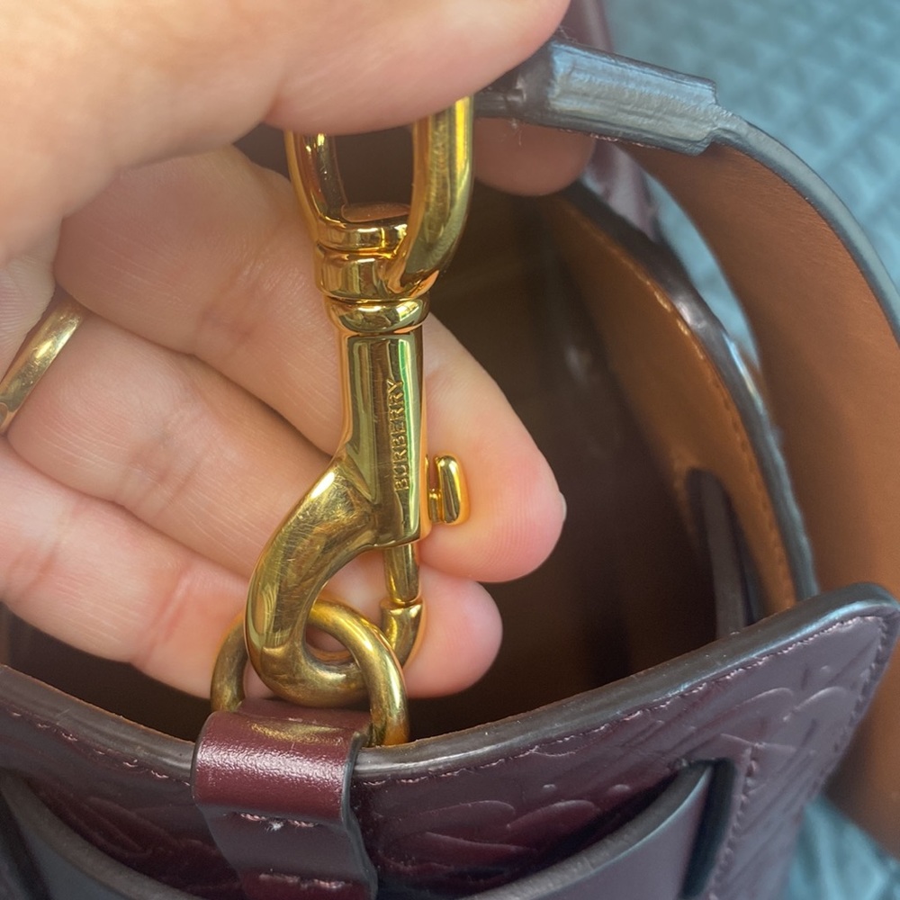 Burberry Small Monogram Leather Triple Stud Belt Bag - Picture 14 of 16